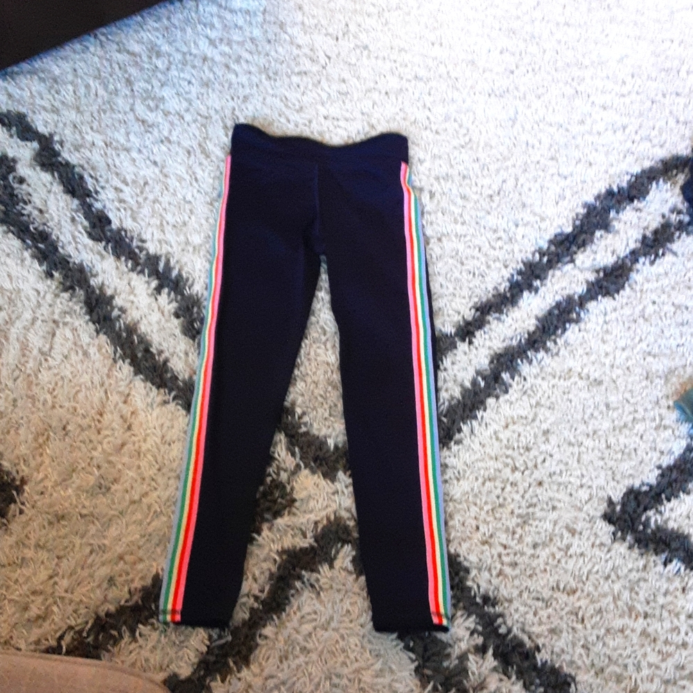 Gap pair of blue and striped leggings